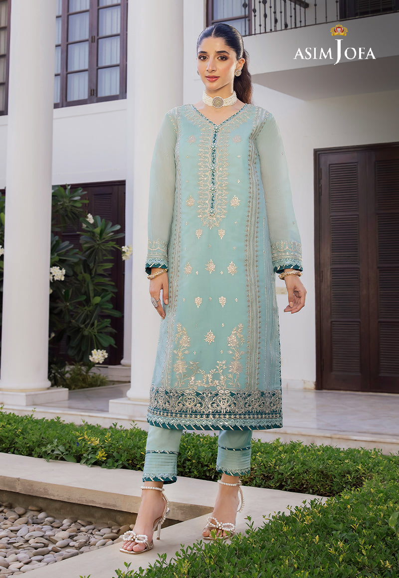 AJZS-26 | Asim Jofa Zari Sitara Luxury Eid Festive Collection 2023 | Unstitched Embrodried Suits