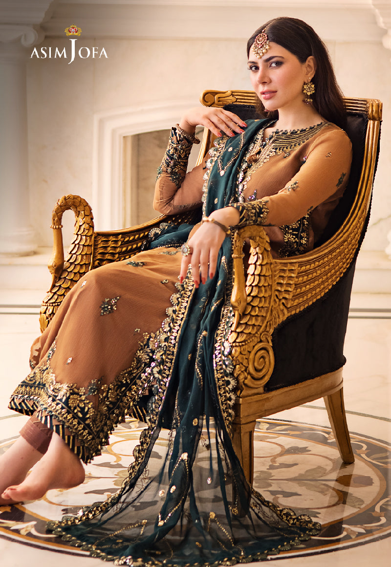 AJZS-09 | Asim Jofa Zari Sitara Luxury Eid Festive Collection 2023 | Unstitched Embrodried Suits