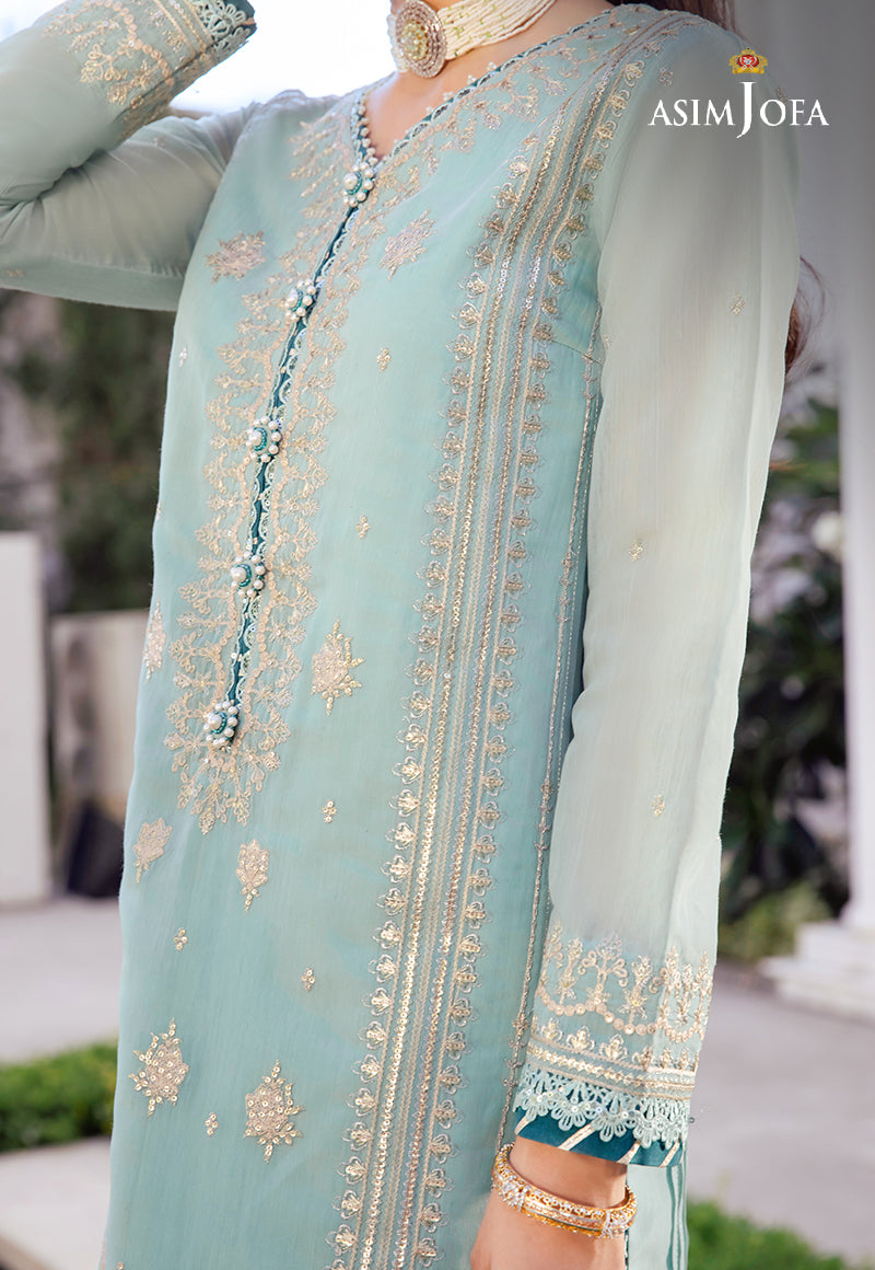 AJZS-26 | Asim Jofa Zari Sitara Luxury Eid Festive Collection 2023 | Unstitched Embrodried Suits