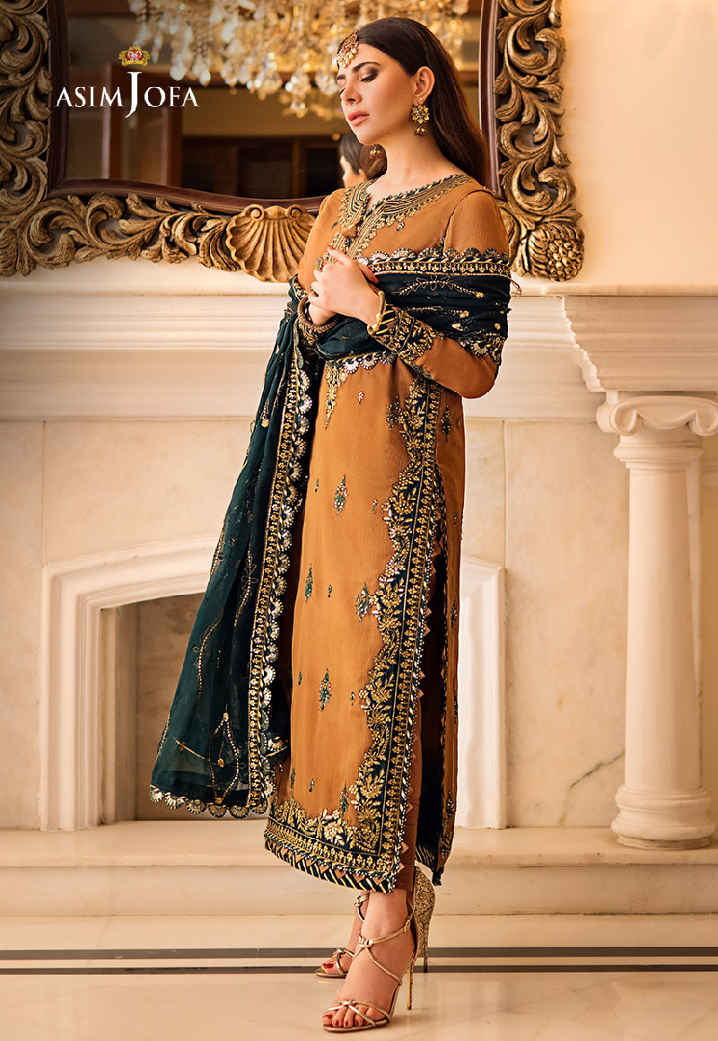 AJZS-09 | Asim Jofa Zari Sitara Luxury Eid Festive Collection 2023 | Unstitched Embrodried Suits