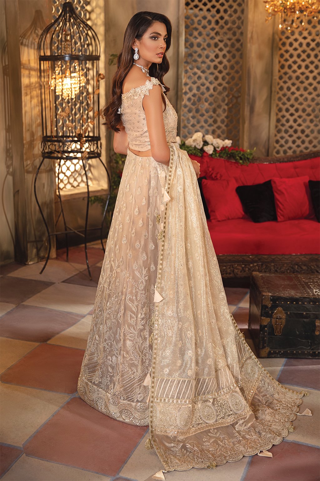 IMC-06 CANDLELIGHT- 3PC | Iznik Meraki Luxury Chiffon Collection 2021 | Unstitched Embroidered Luxury Chiffon Suits