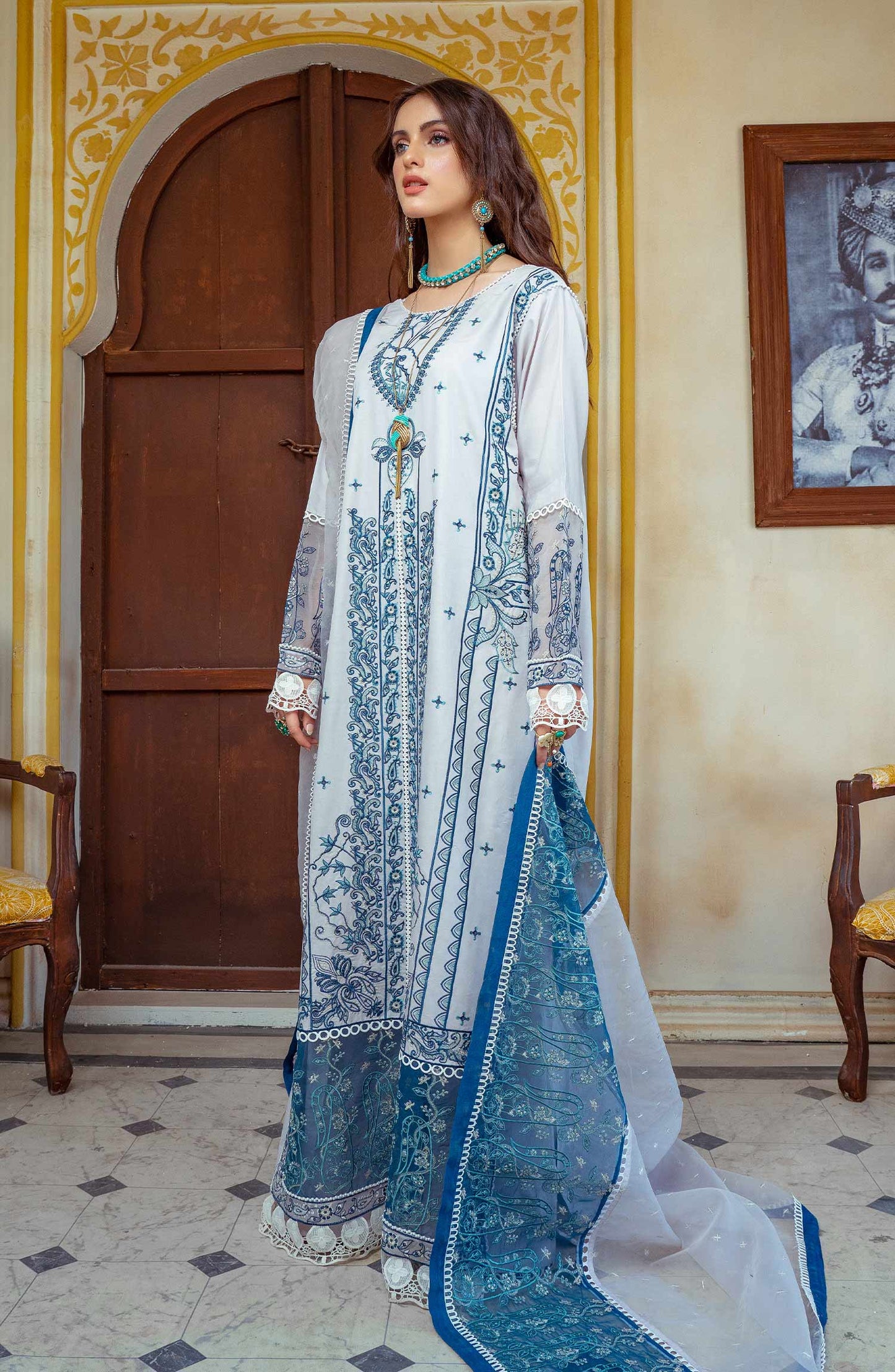 Barley Blue - (MLRD - 064) | Maryum N Maria Luxury Pret Eid Edit 2022 | Stitched Ready to Wear Suits