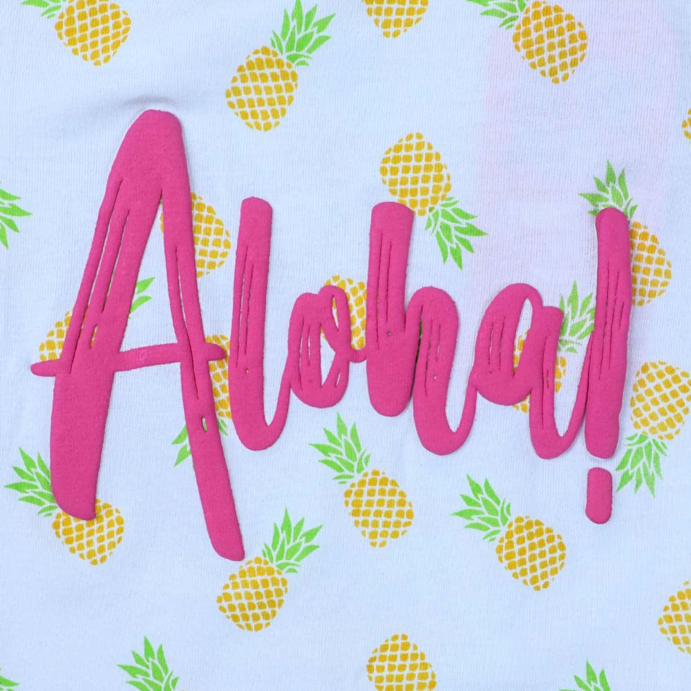 Infants Aloha T-Shirt For Girls - Mint | Bachaa Party Baby Clothes Girls Tops & T-Shirts