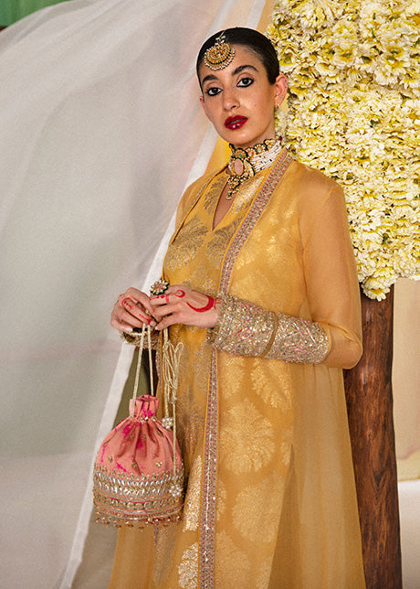 Seher | Hussain Rehar Khawab Ghar Eid Luxury Pret RTW Collection 2022 | Stitched Organza Silk Suit