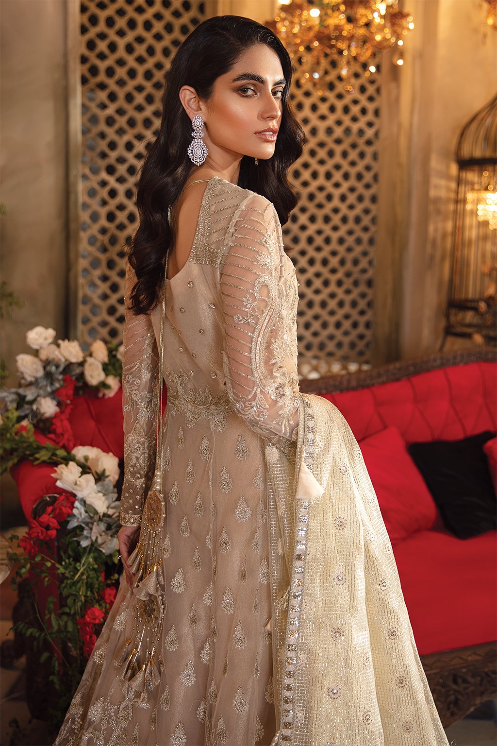 IMC-06 CANDLELIGHT- 3PC | Iznik Meraki Luxury Chiffon Collection 2021 | Unstitched Embroidered Luxury Chiffon Suits
