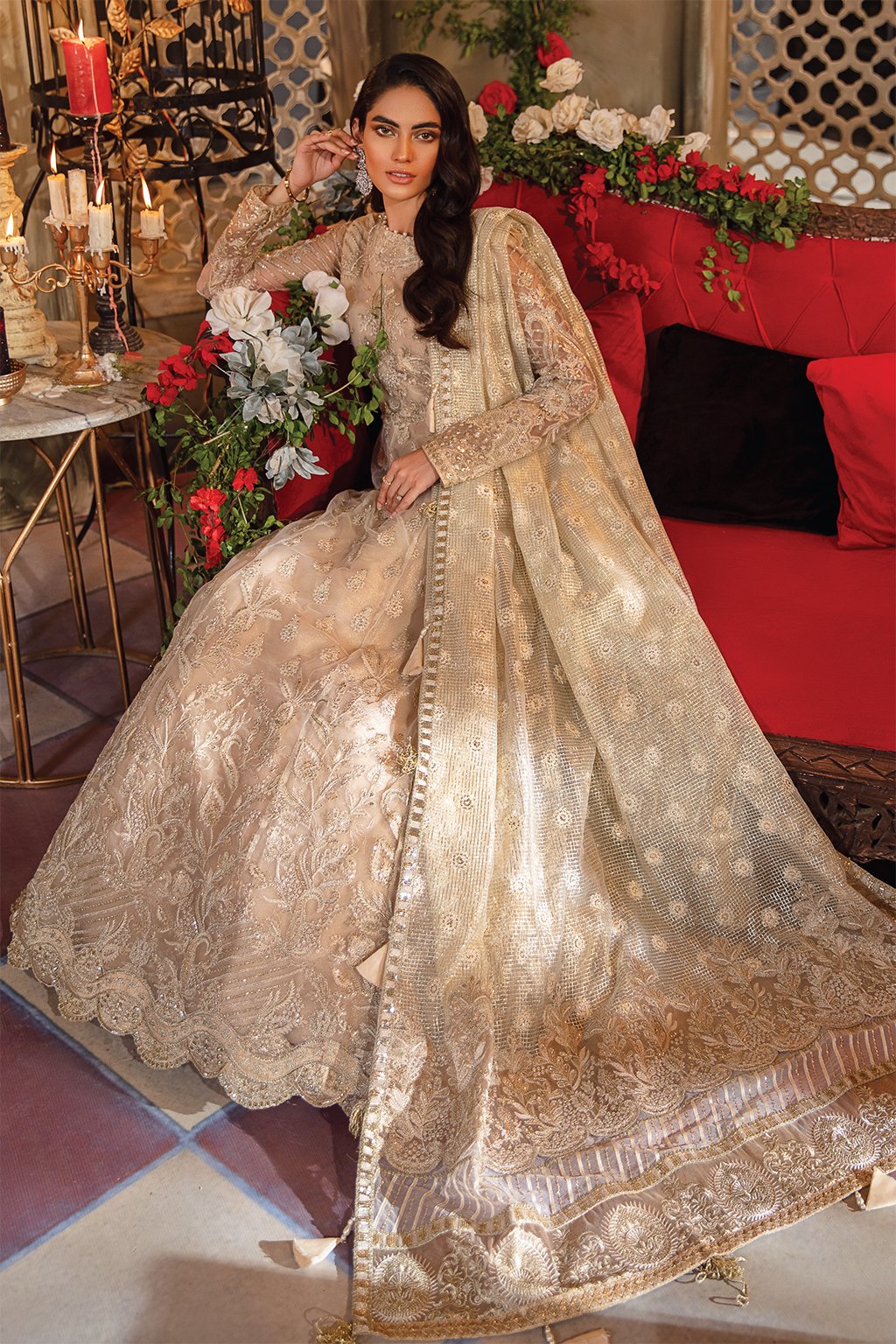 IMC-06 CANDLELIGHT- 3PC | Iznik Meraki Luxury Chiffon Collection 2021 | Unstitched Embroidered Luxury Chiffon Suits