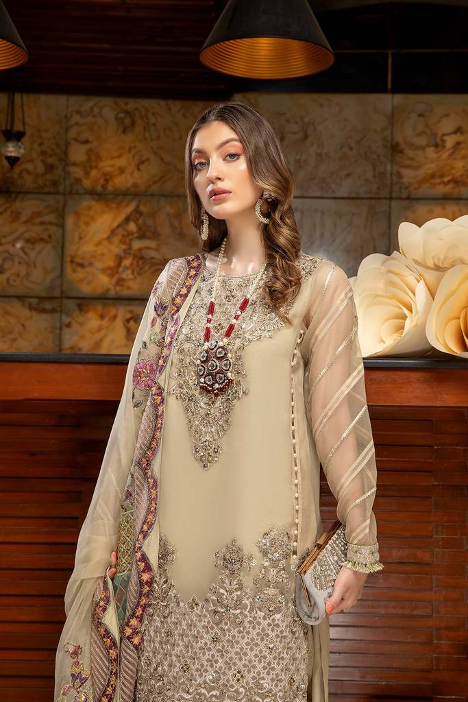 DD-02 | Charizma Diamond Dust Luxury Collection Vol 2 | Unstitched Embroidered Organza Suit