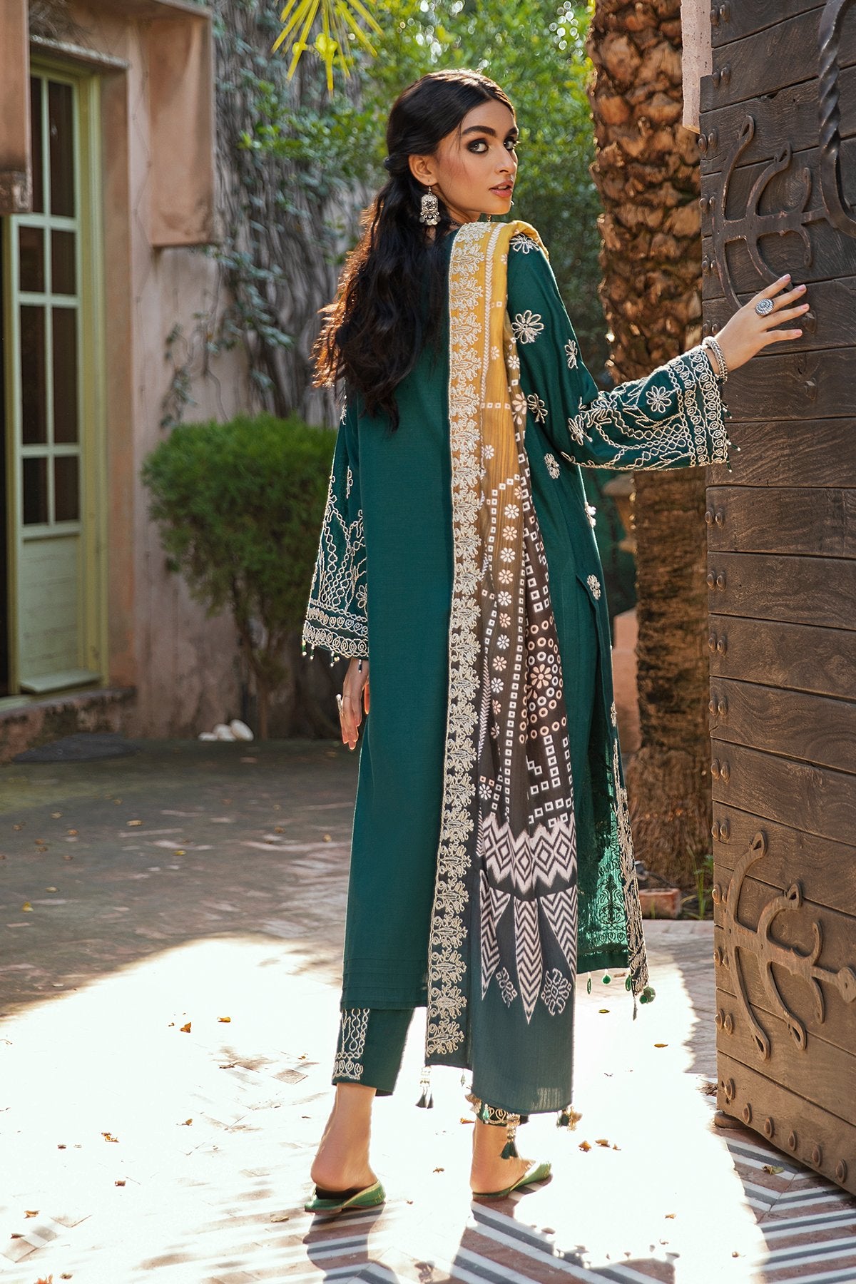 MOKOSH NW-40 | Nureh Maya Khaddar Fall / Winter Collection 2021 | Unstitched Embroidered Slub Khaddar Suits