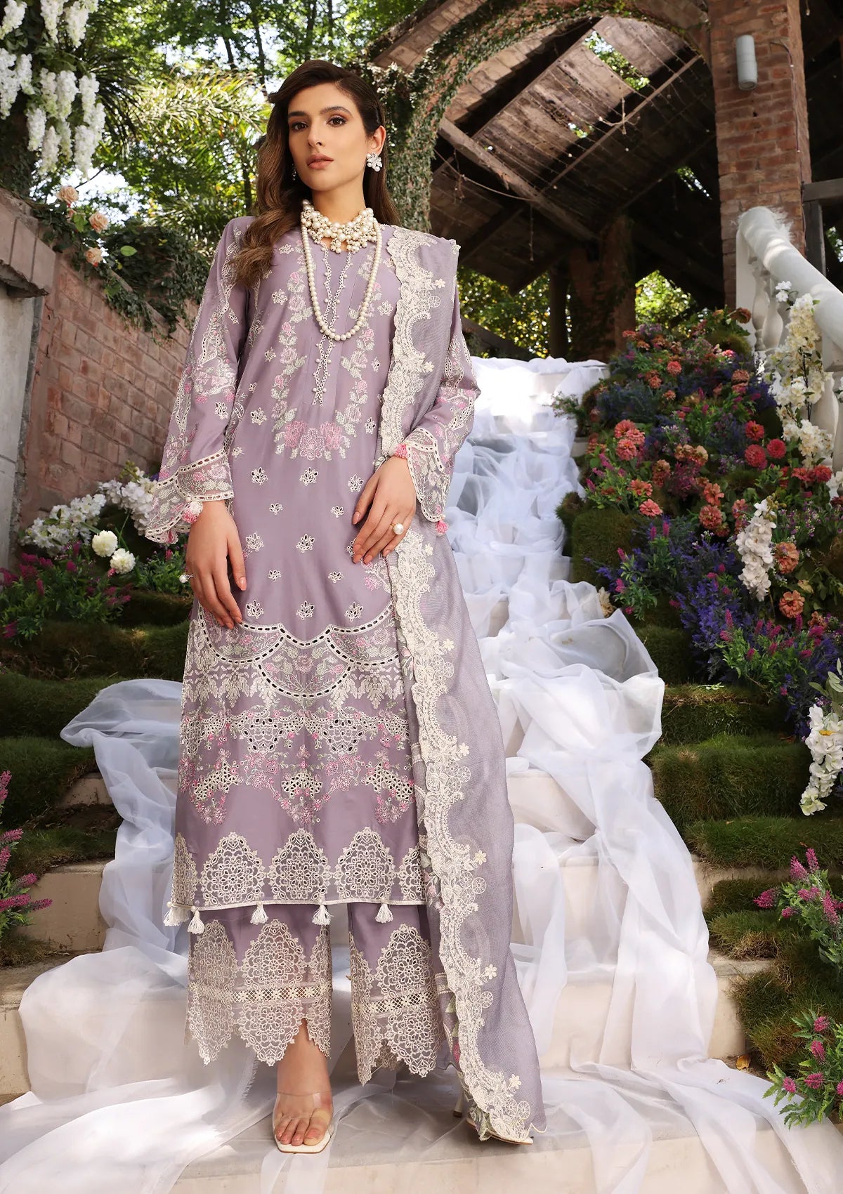 ECF-02Rapunzel | Elaf Premium festive Chikankari collection2023
