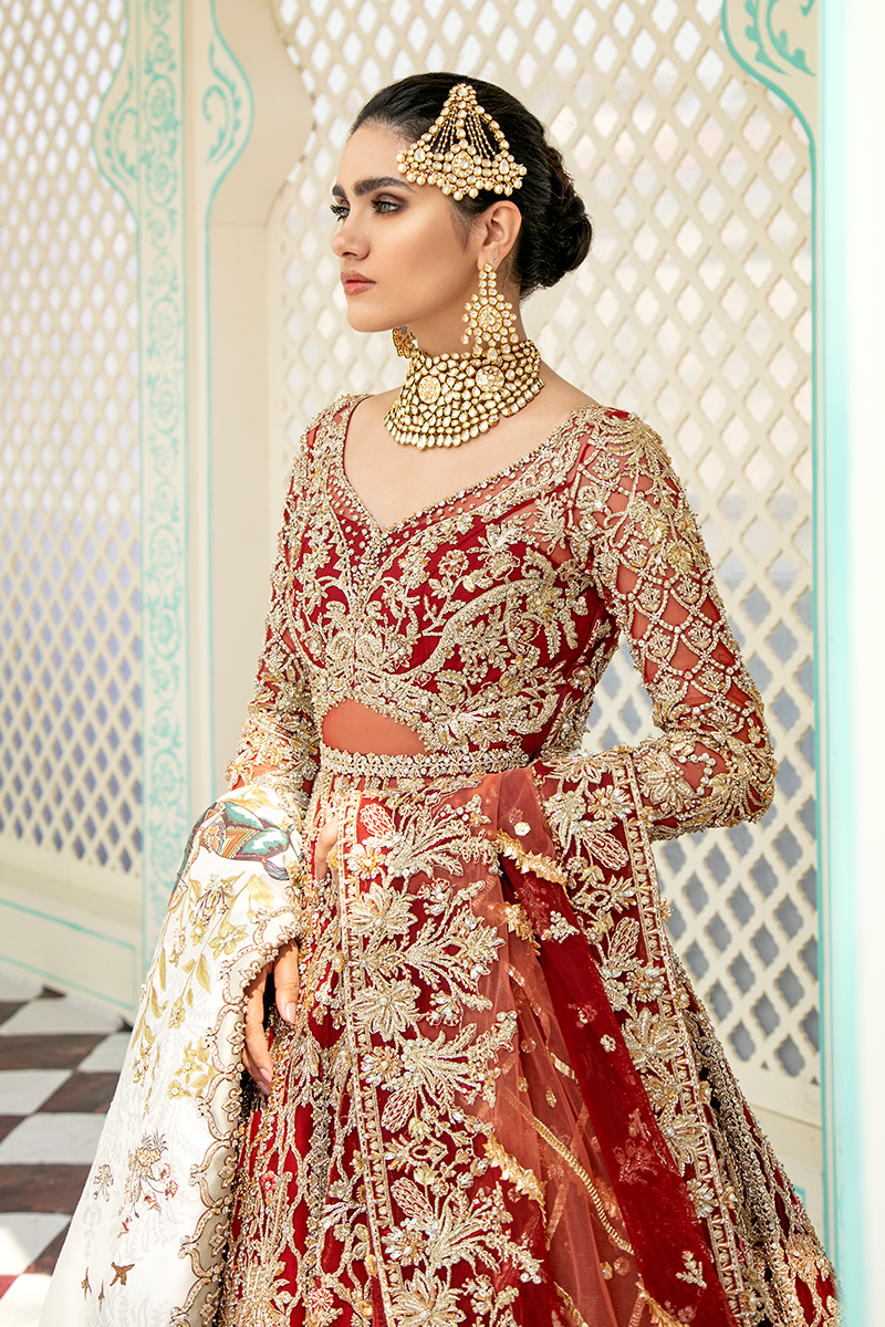 SCARLET | Suffuse Aab-e-Zar Luxury Wedding Collection 2020 | Unsttiched Embroidered Embelished Bridal Suits