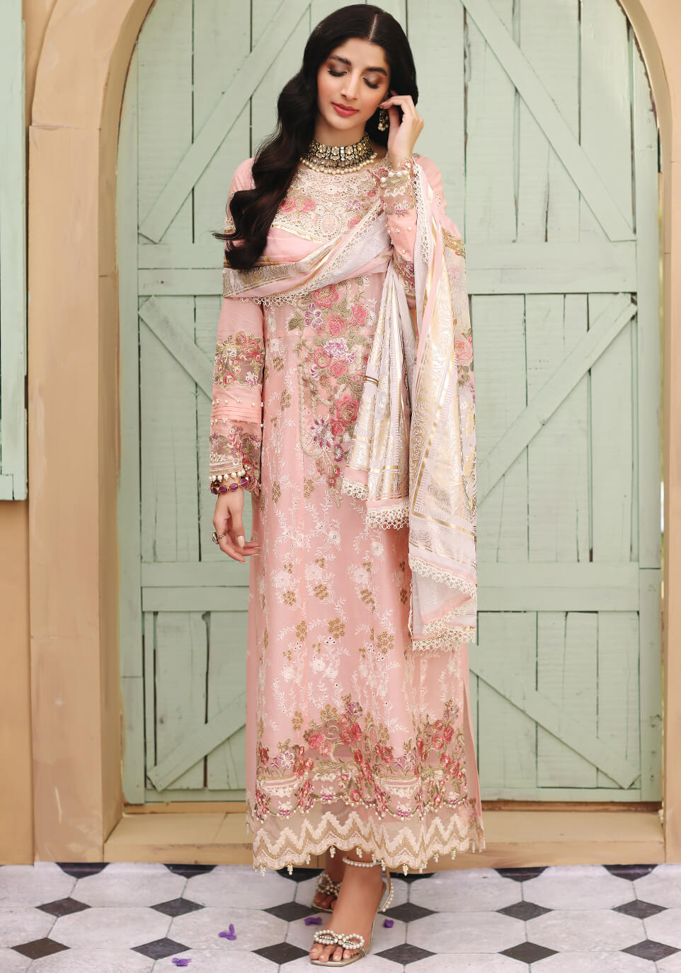 ELF-4 Jardin | Elaf Luxury Festive Lawn Collection 2022 | Unstitched Embroidered Lawn Suits