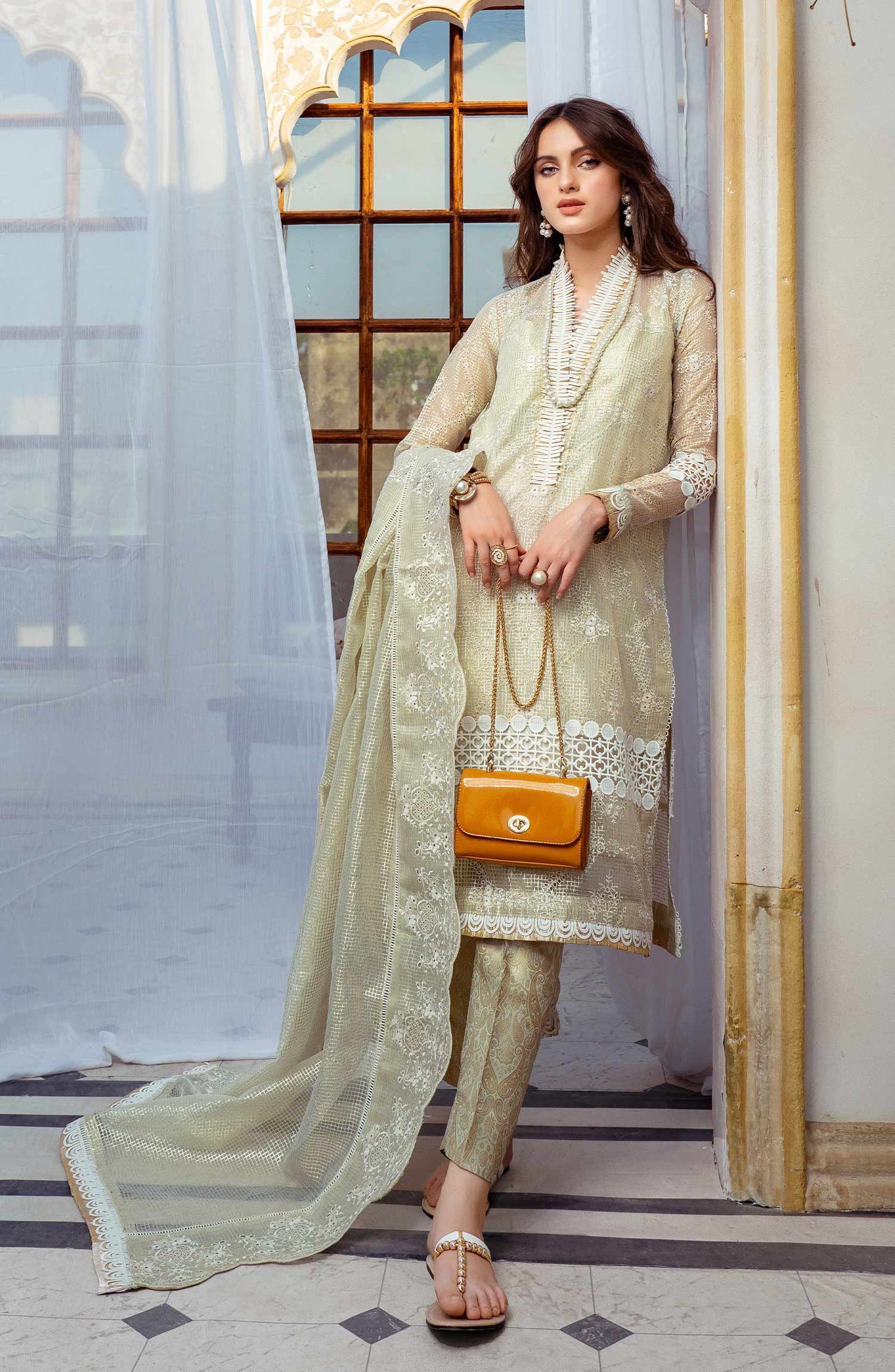 Gold Line - (MLRD - 063) | Maryum N Maria Luxury Pret Eid Edit 2022 | Stitched Ready to Wear Suits