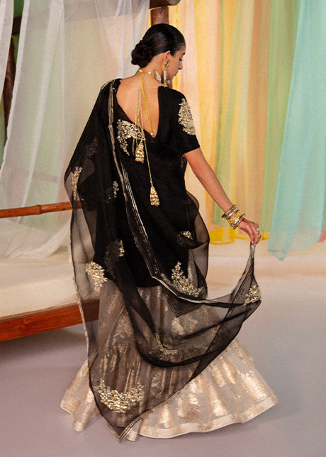 Sar | Hussain Rehar Khawab Ghar Eid Luxury Pret RTW Collection 2022 | Stitched Organza Silk Suit