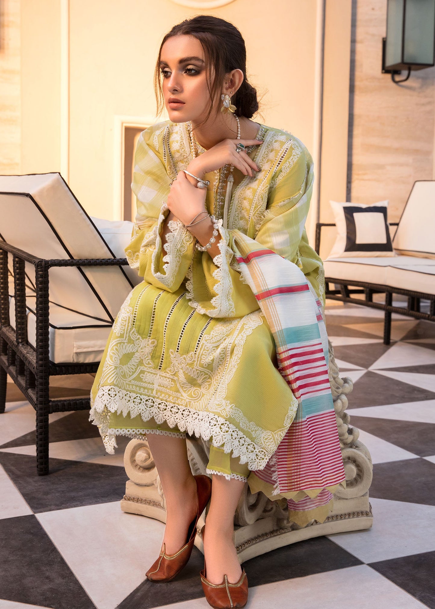 A Free Spirit | Crimson X Saira Shakira Eid Pret '22 | Stitched RTW Rib Lawn Suits
