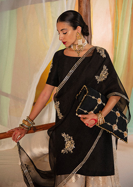 Sar | Hussain Rehar Khawab Ghar Eid Luxury Pret RTW Collection 2022 | Stitched Organza Silk Suit