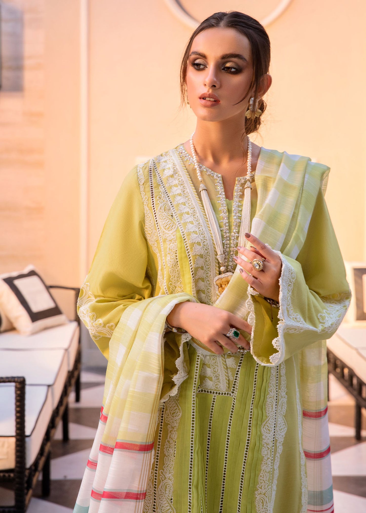 A Free Spirit | Crimson X Saira Shakira Eid Pret '22 | Stitched RTW Rib Lawn Suits