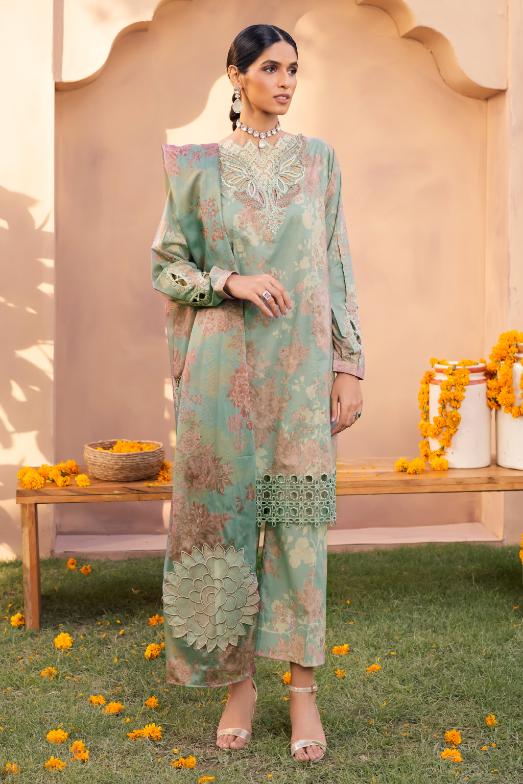 AL-11 Afra | Iznik Aashiyan Embroidered unstitched Festive Lawn23