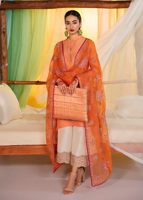 Vasl | Hussain Rehar Khawab Ghar Eid Luxury Pret RTW Collection 2022 | Stitched Organza Silk Suit