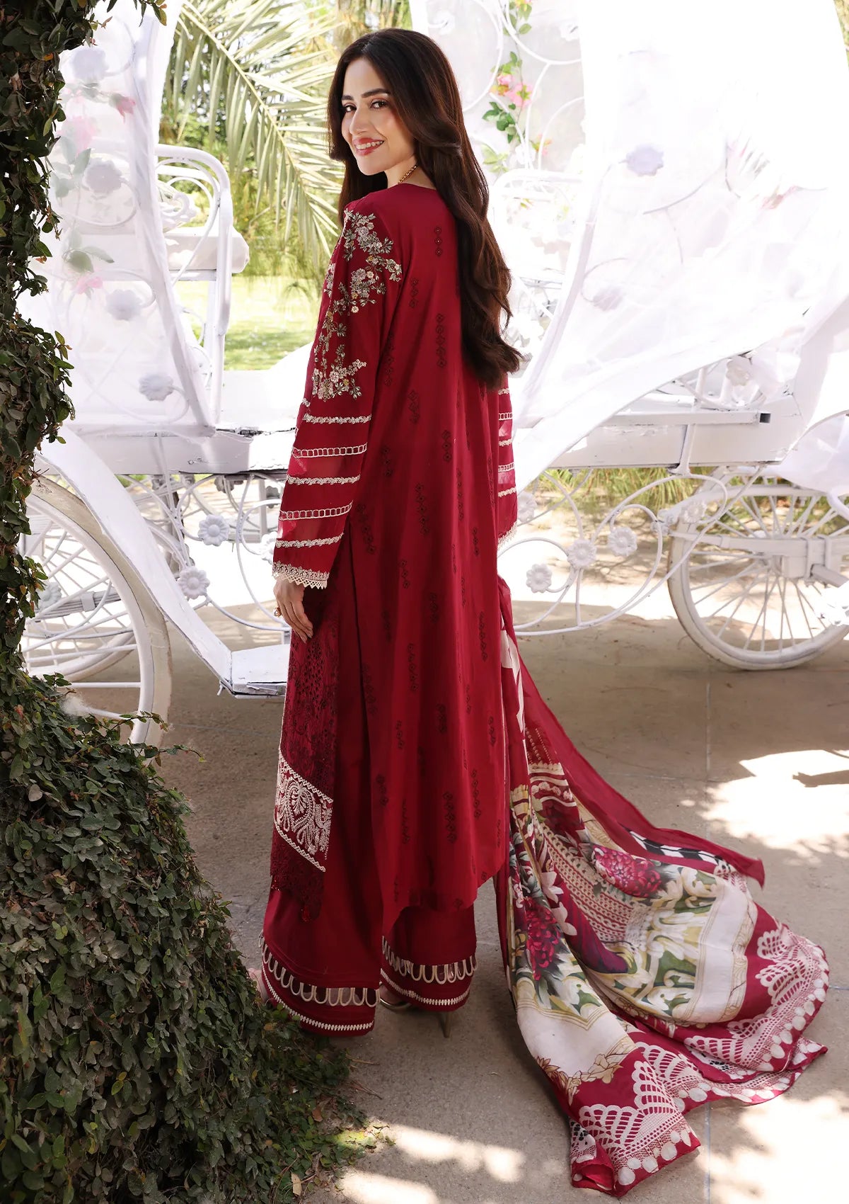 ECF-10 RED RIDING HOOD | Elaf Premium festive Chikankari collection2023
