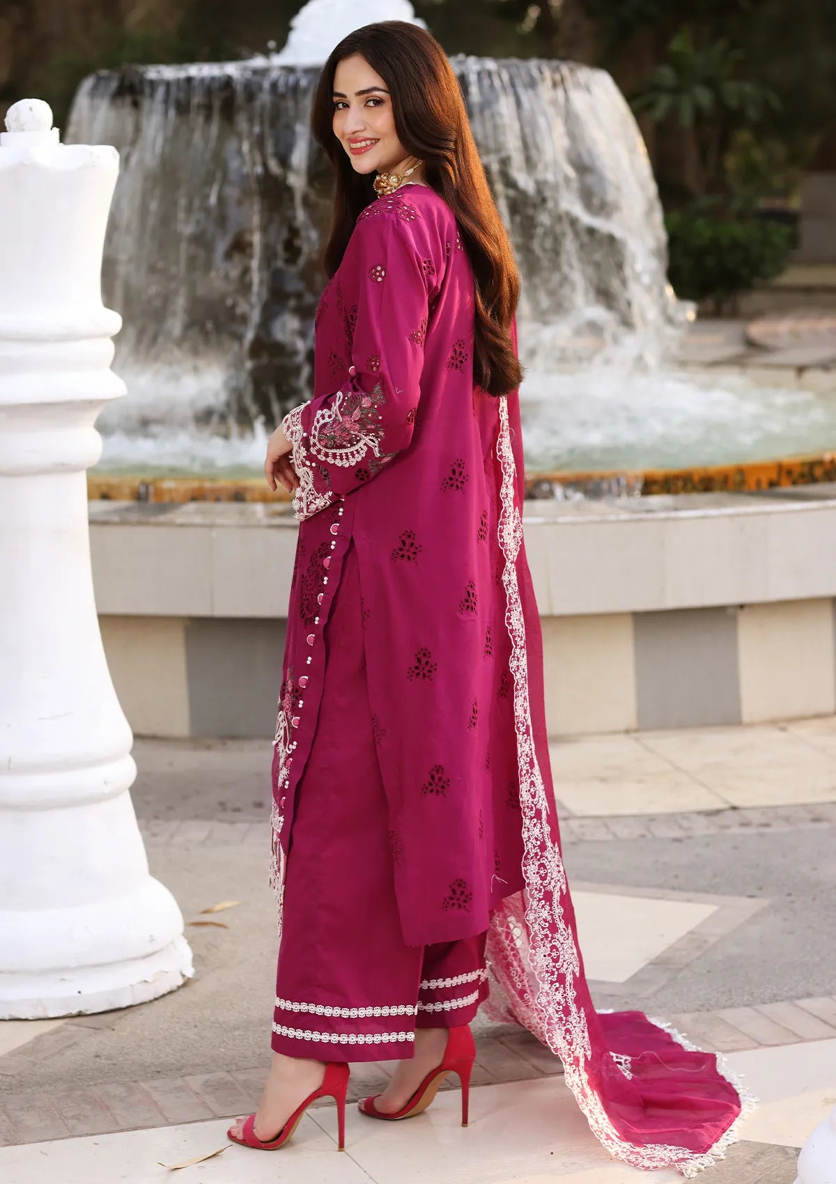 ECF-04A PETAL | Elaf Premium festive Chikankari collection2023