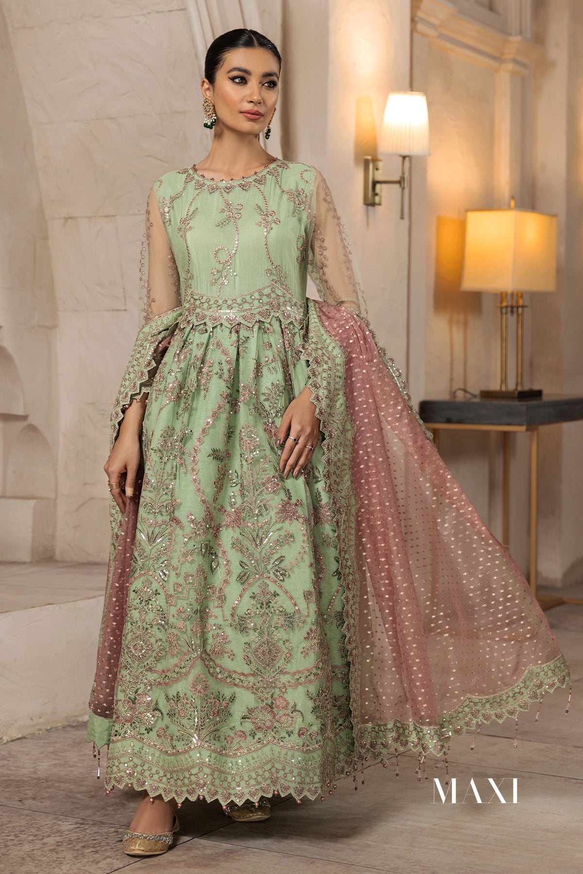 Serin | Alizeh Fashion Muhtesem Festive Collection 2022 | Unstitched Embroidered Chiffon Suits