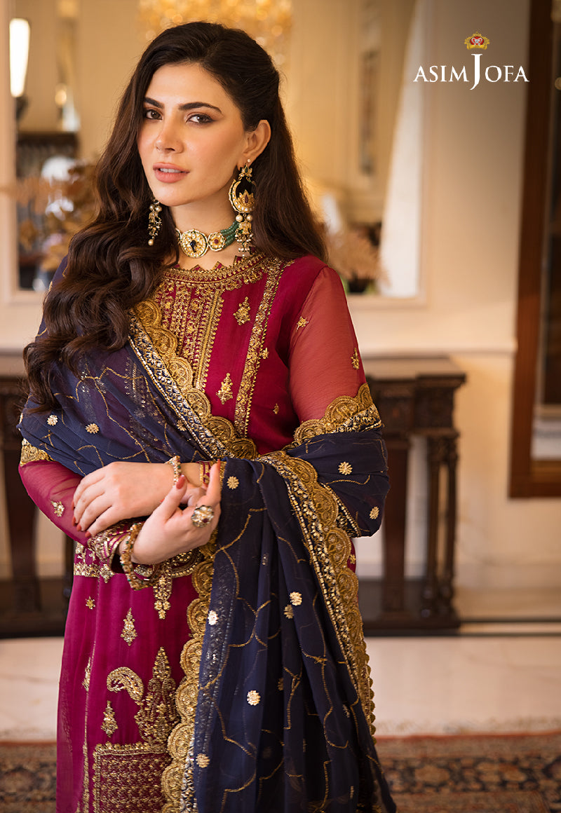 AJZS-16 | Asim Jofa Zari Sitara Luxury Eid Festive Collection 2023 | Unstitched Embrodried Suits