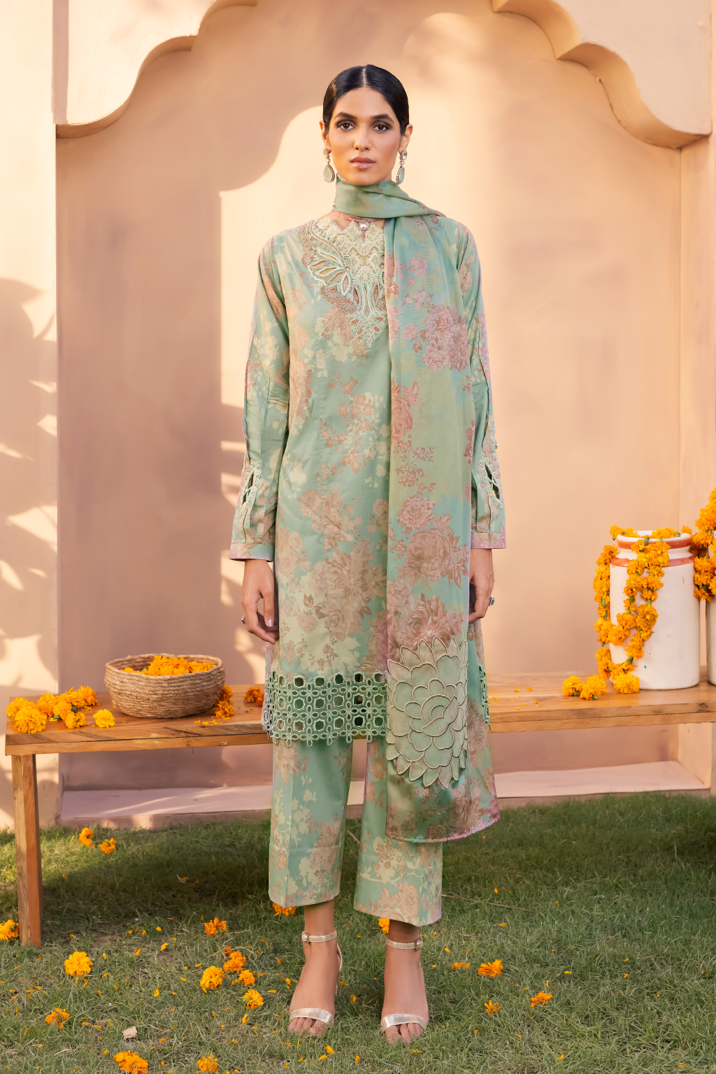 AL-11 Afra | Iznik Aashiyan Embroidered unstitched Festive Lawn23