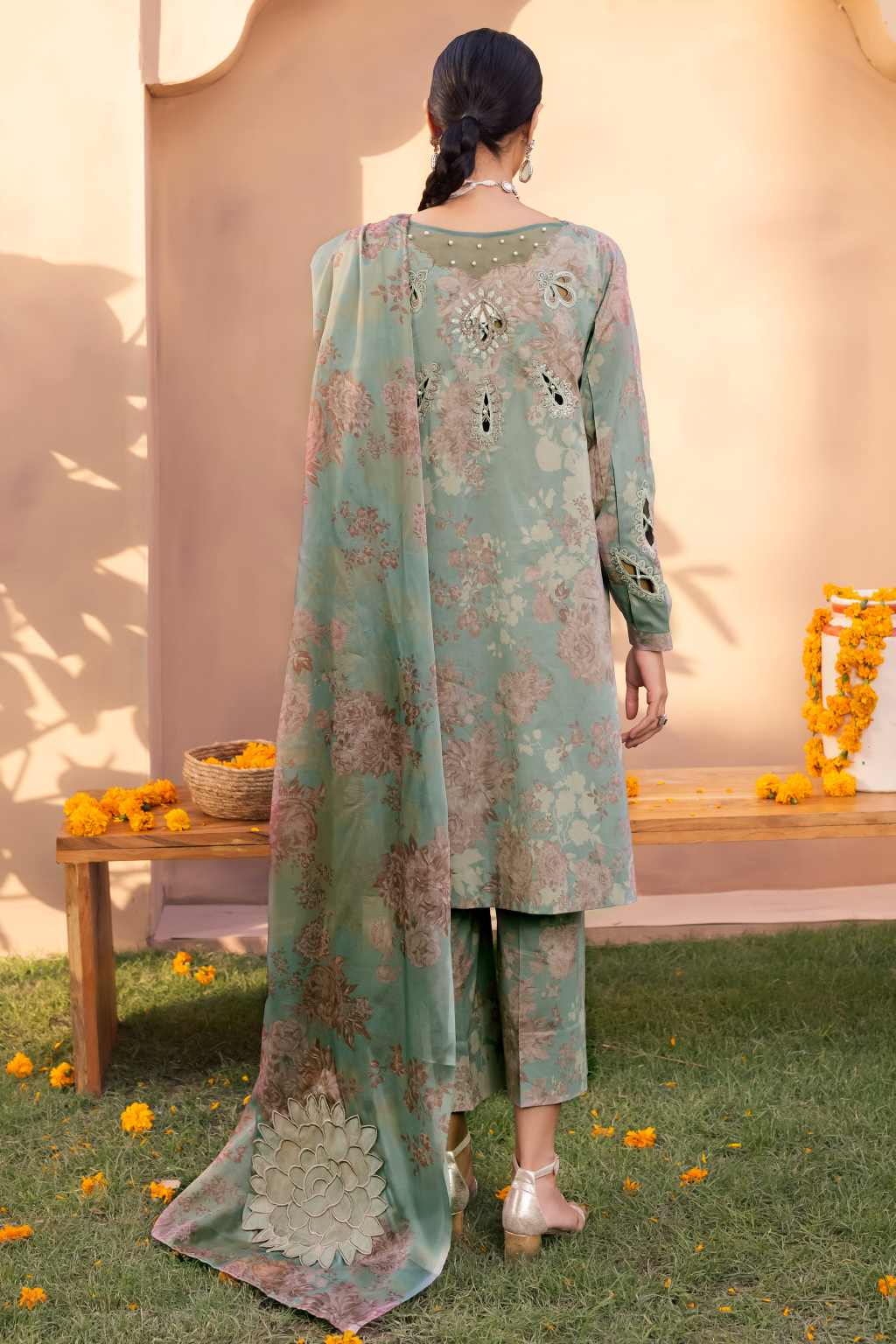 AL-11 Afra | Iznik Aashiyan Embroidered unstitched Festive Lawn23