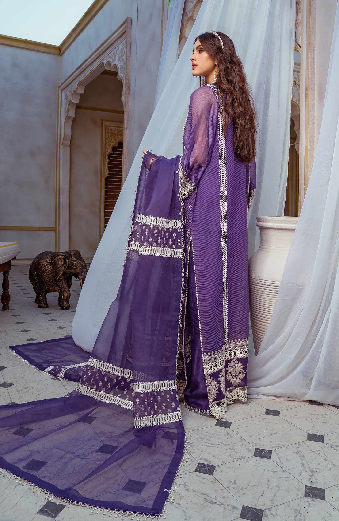 Dusted Peri - (MLRD - 059) | Maryum N Maria Luxury Pret Eid Edit 2022 | Stitched Ready to Wear Suits