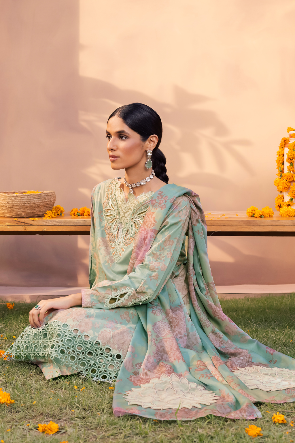 AL-11 Afra | Iznik Aashiyan Embroidered unstitched Festive Lawn23