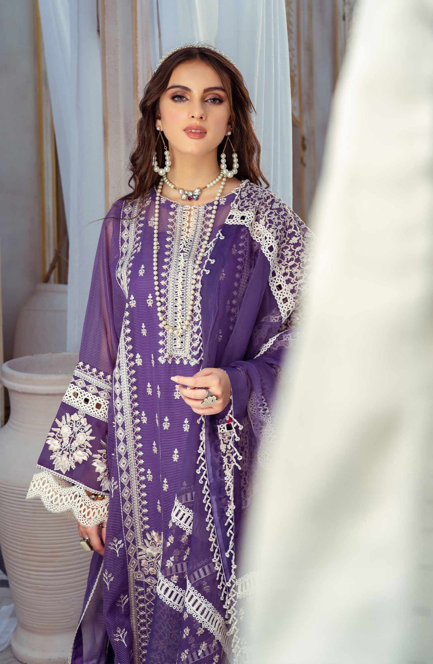 Dusted Peri - (MLRD - 059) | Maryum N Maria Luxury Pret Eid Edit 2022 | Stitched Ready to Wear Suits