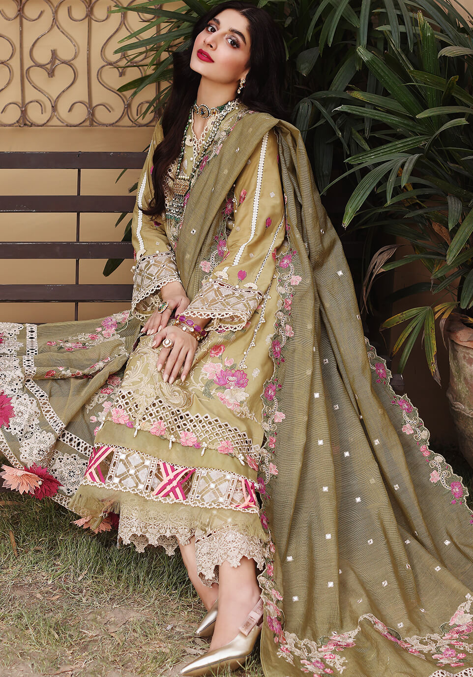 ELF-3B Vendela | Elaf Luxury Festive Lawn Collection 2022 | Unstitched Embroidered Lawn Suits
