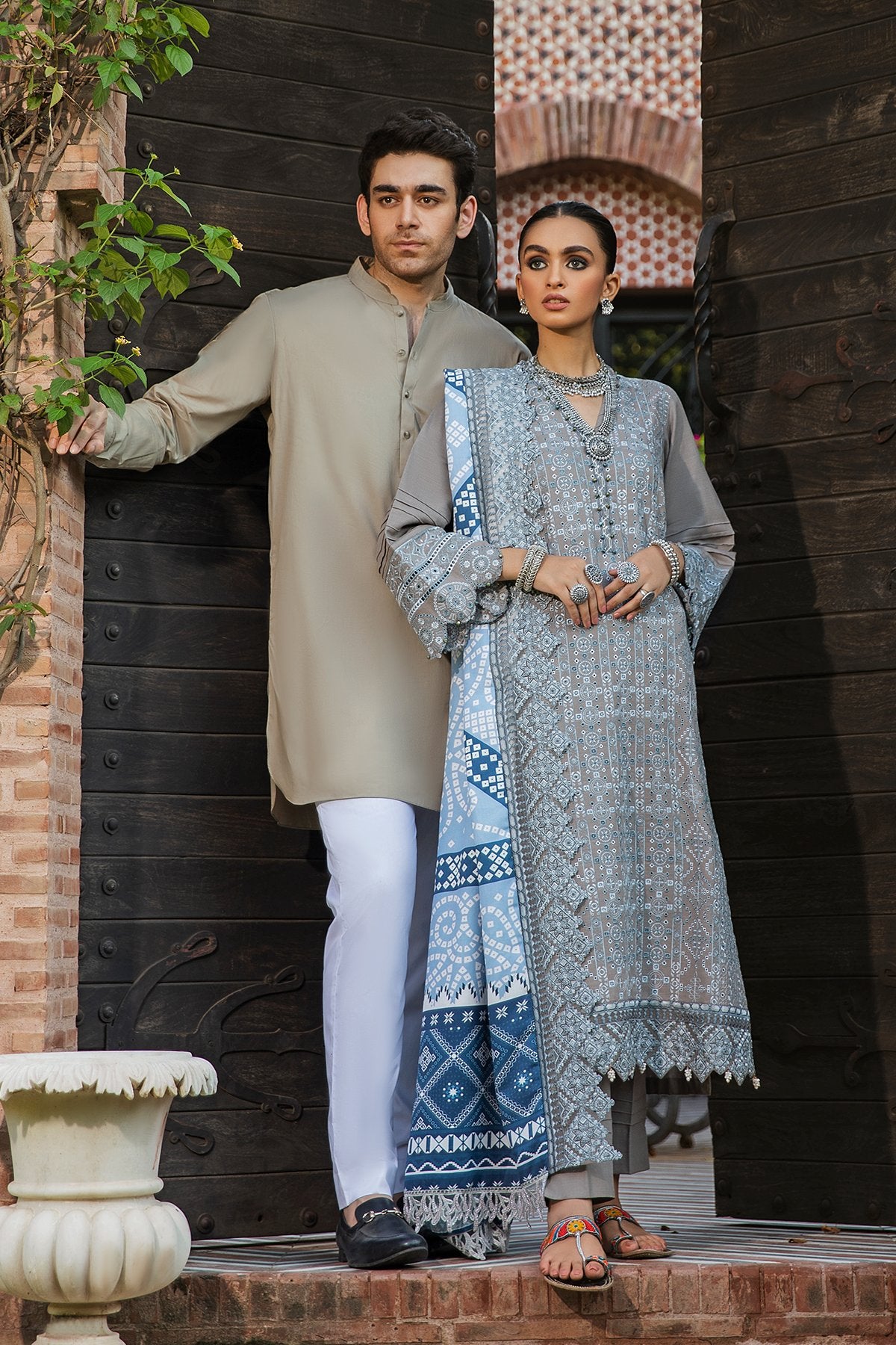 AFROZ NW-36 | Nureh Maya Khaddar Fall / Winter Collection 2021 | Unstitched Embroidered Slub Khaddar Suits