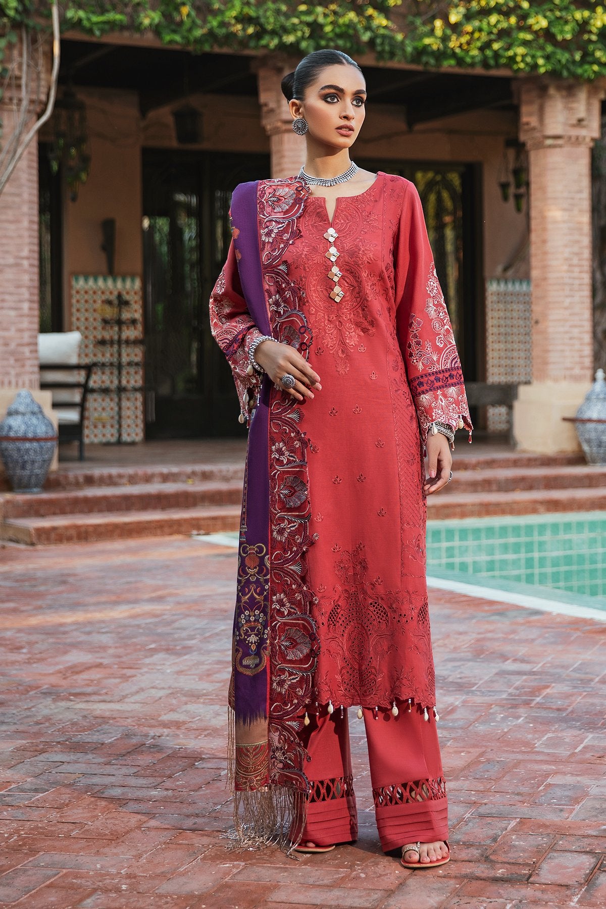 KYSAR NW-37 | Nureh Maya Khaddar Fall / Winter Collection 2021 | Unstitched Embroidered Slub Khaddar Suits