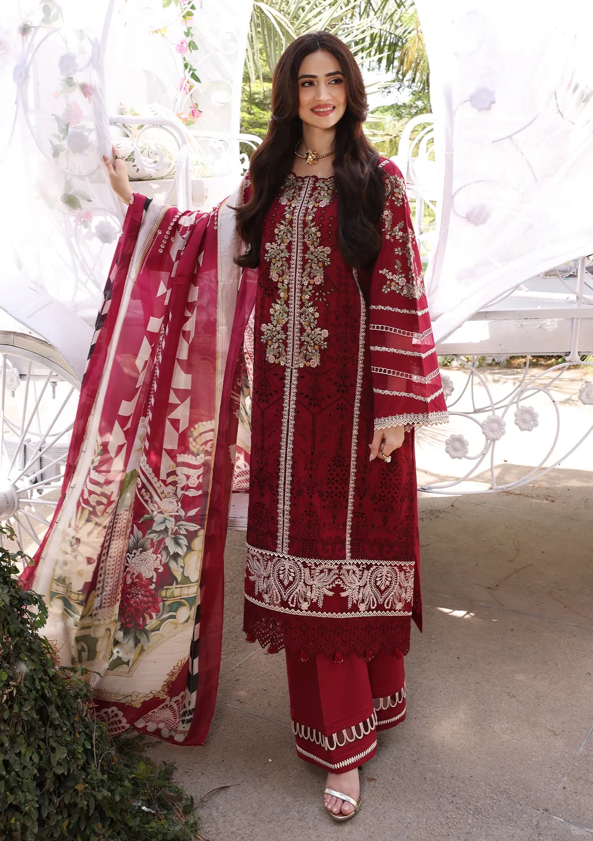 ECF-10 RED RIDING HOOD | Elaf Premium festive Chikankari collection2023