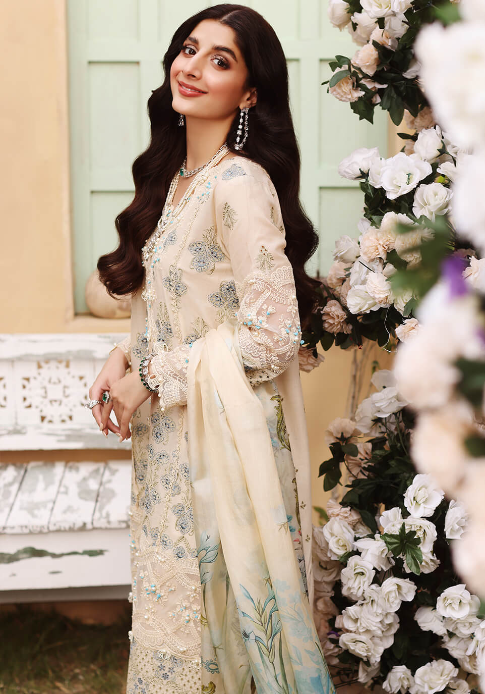 ELF-11 Magnifique | Elaf Luxury Festive Lawn Collection 2022 | Unstitched Embroidered Lawn Suits