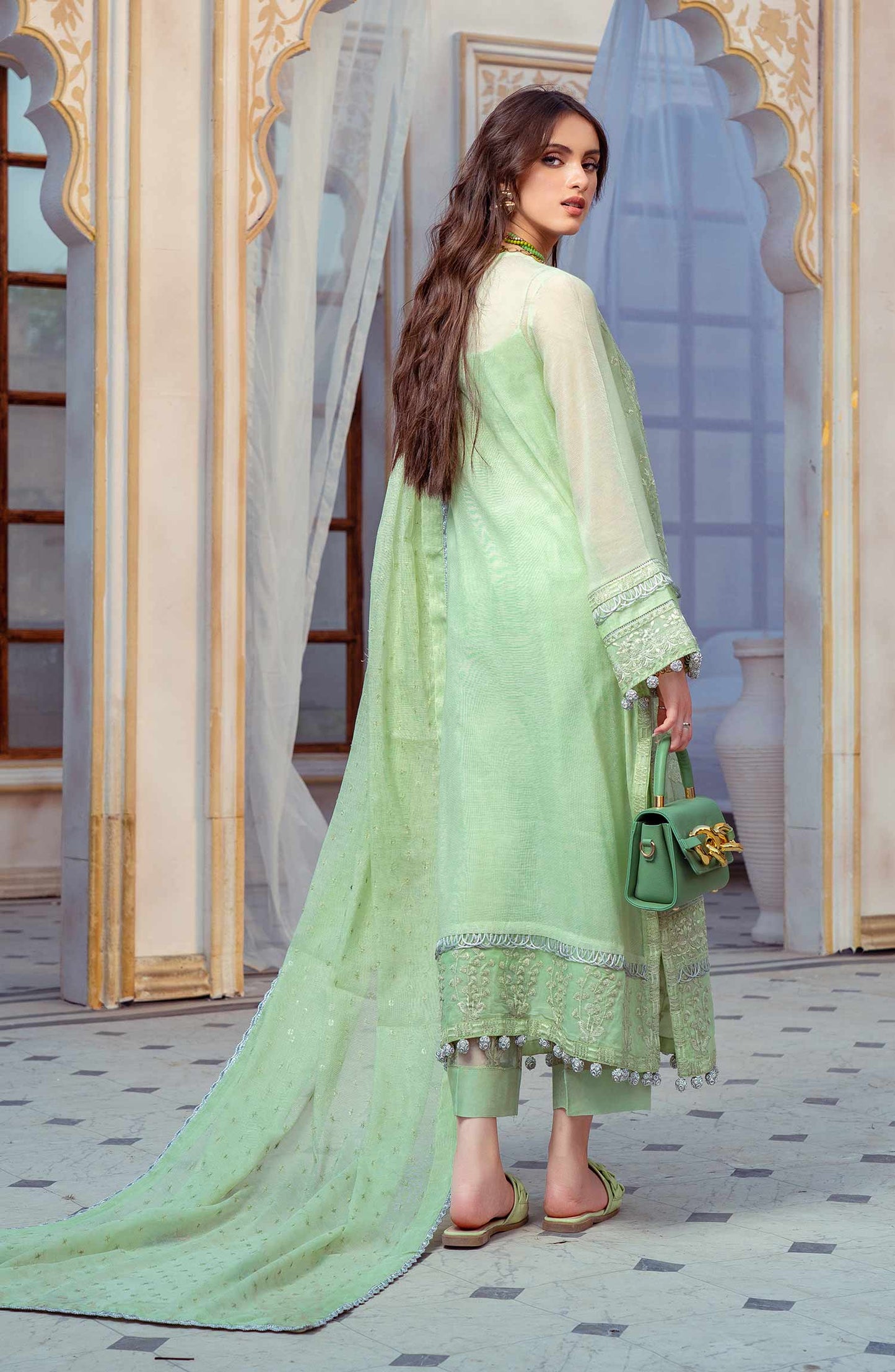 Quiet Green - (MLRD - 061) | Maryum N Maria Luxury Pret Eid Edit 2022 | Stitched Ready to Wear Suits