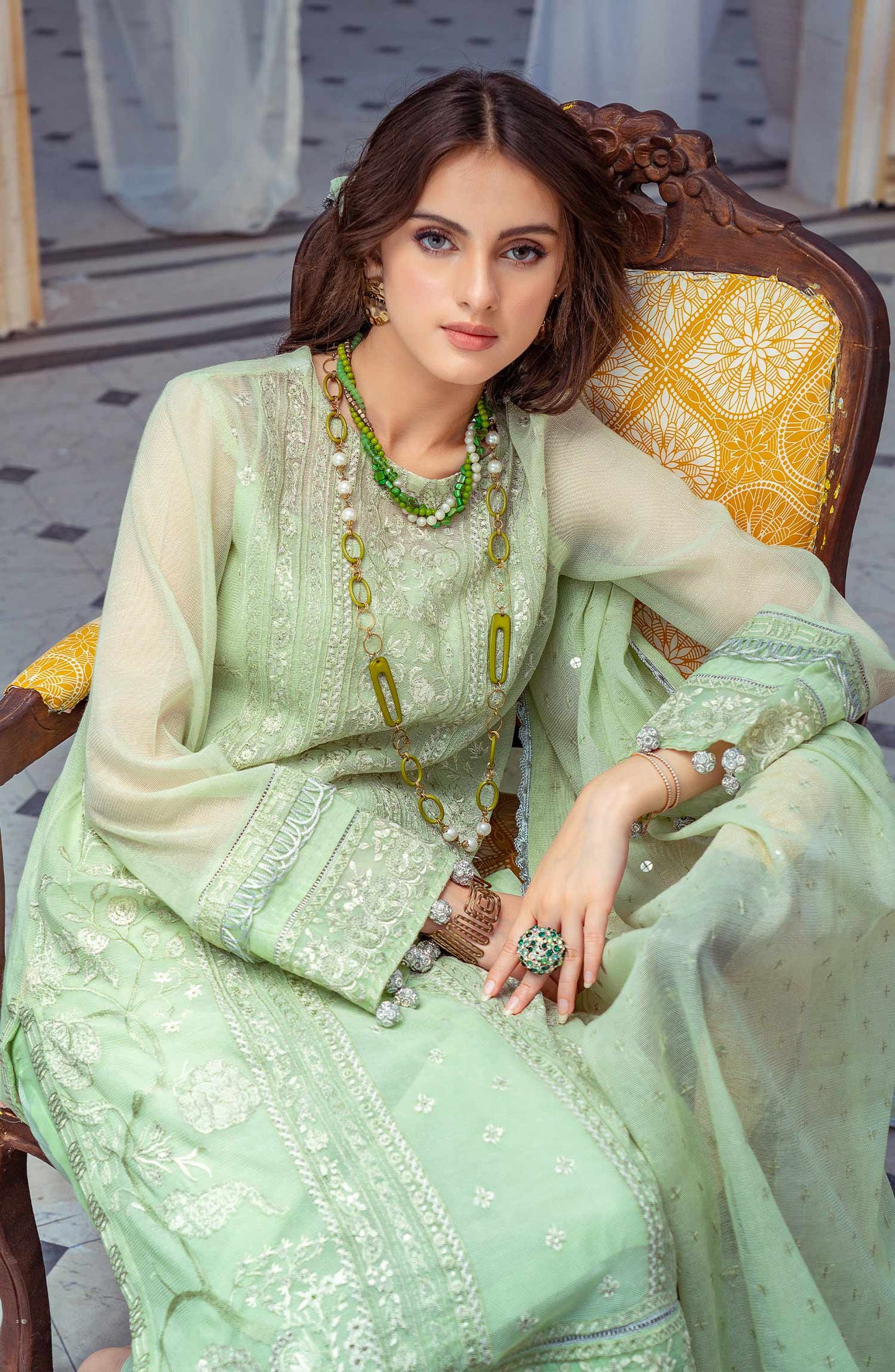 Quiet Green - (MLRD - 061) | Maryum N Maria Luxury Pret Eid Edit 2022 | Stitched Ready to Wear Suits