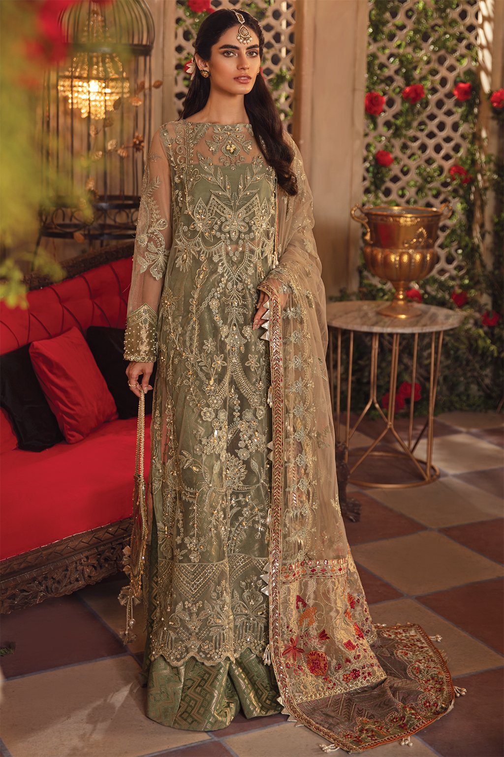 IMC-09 REVERIE-3PC | Iznik Meraki Luxury Chiffon Collection 2021 | Unstitched Embroidered Luxury Chiffon Suits