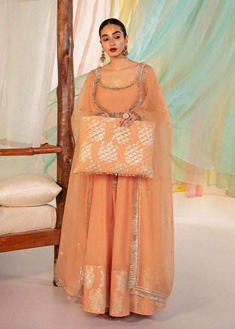 Tabir | Hussain Rehar Khawab Ghar Eid Luxury Pret RTW Collection 2022 | Stitched Organza Silk Suit