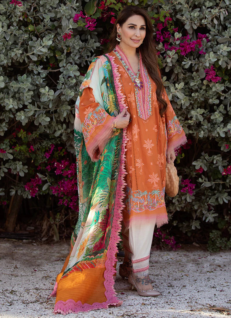 Bali Rust | Farah Talib Aziz ILO ILO Luxury Lawn Collection 2022 | Unstitched Embroidered Lawn Suits