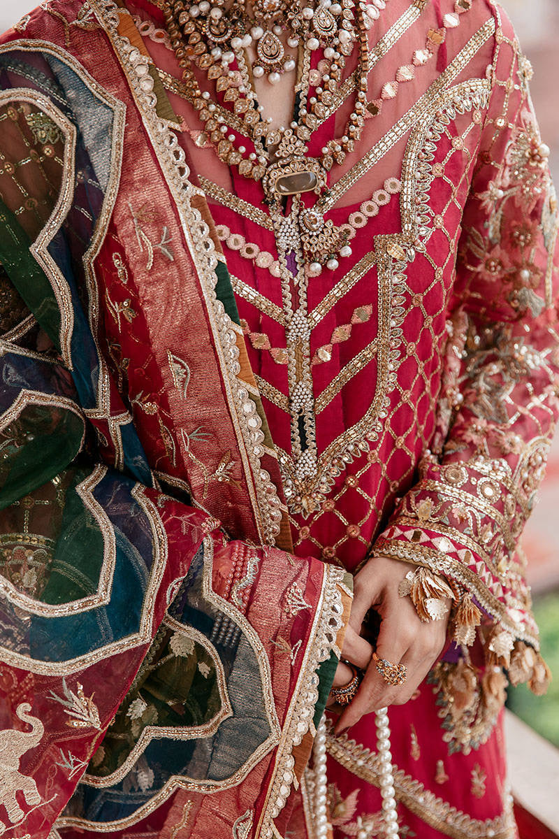 NASEEBO LAL | MNR Zarlish Festive Unstitched Collection 2022 | Unstitched Embroidered Organza Suit