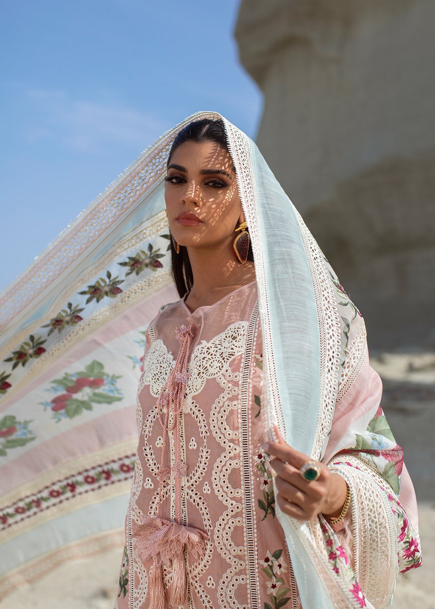 Sicilian Summer - 2B - Rose | Crimson Serendipity Luxury Lawn Collection 2022