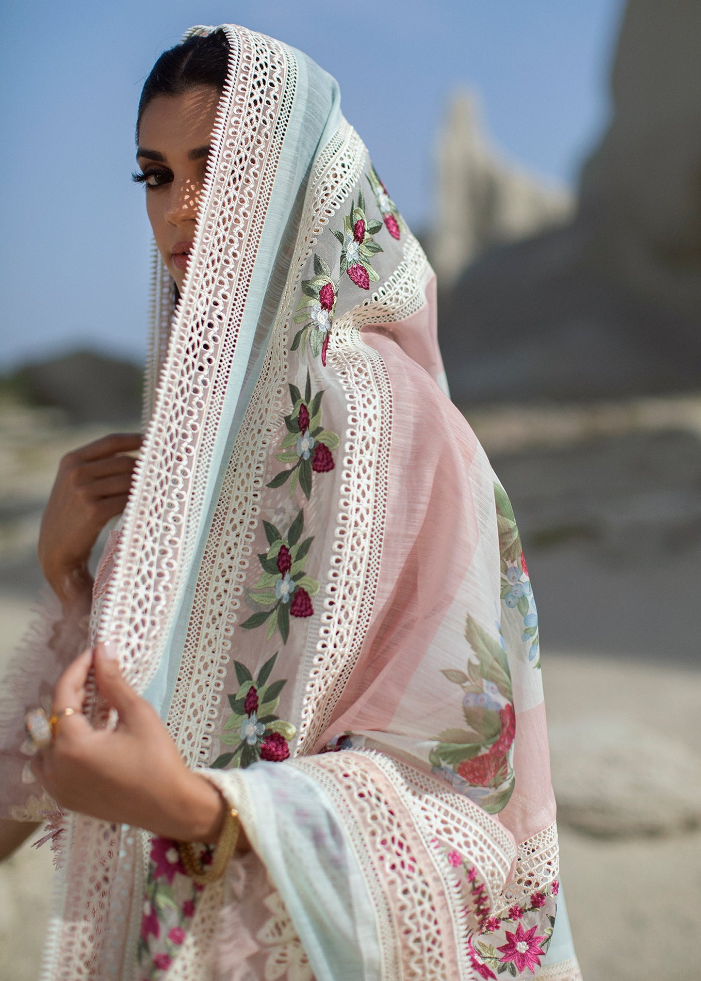 Sicilian Summer - 2B - Rose | Crimson Serendipity Luxury Lawn Collection 2022