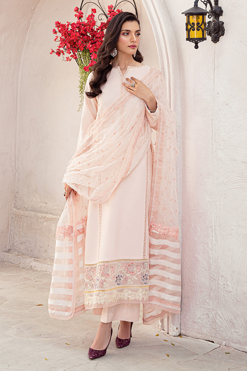 ENGLISH ROSE MLE22-04 | Mushq Eid Pret Drop 2 | 3Pc Cotton Net Suit