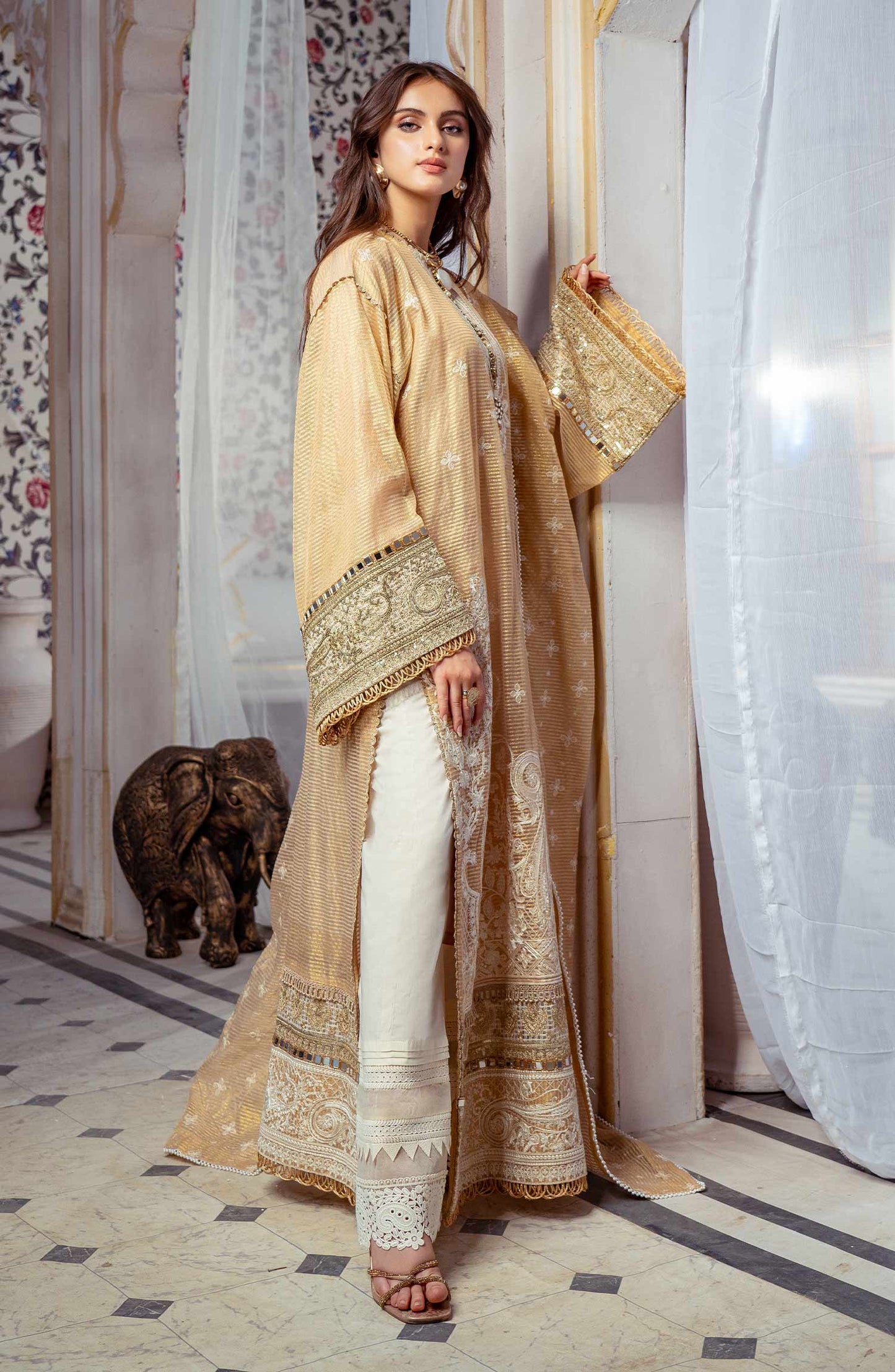 White Clay - (MLRD - 065) | Maryum N Maria Luxury Pret Eid Edit 2022 | Stitched Ready to Wear Suits