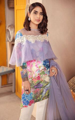 CASSIA CB-2B | Bella Fusion Mix Cambric Collection SS'21 | Unstitched Cambric Suits