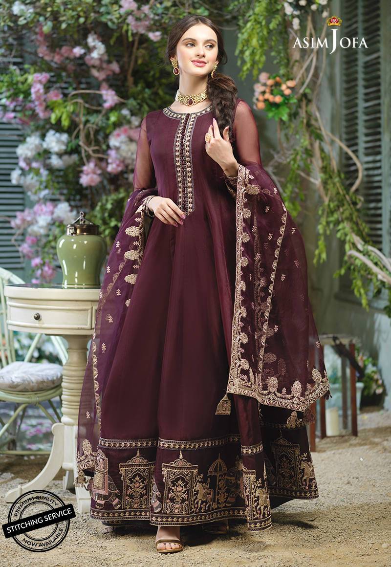 AJFC-50 | Asim Jofa Jashn Collection 2021 | Unstitched Organza Suit
