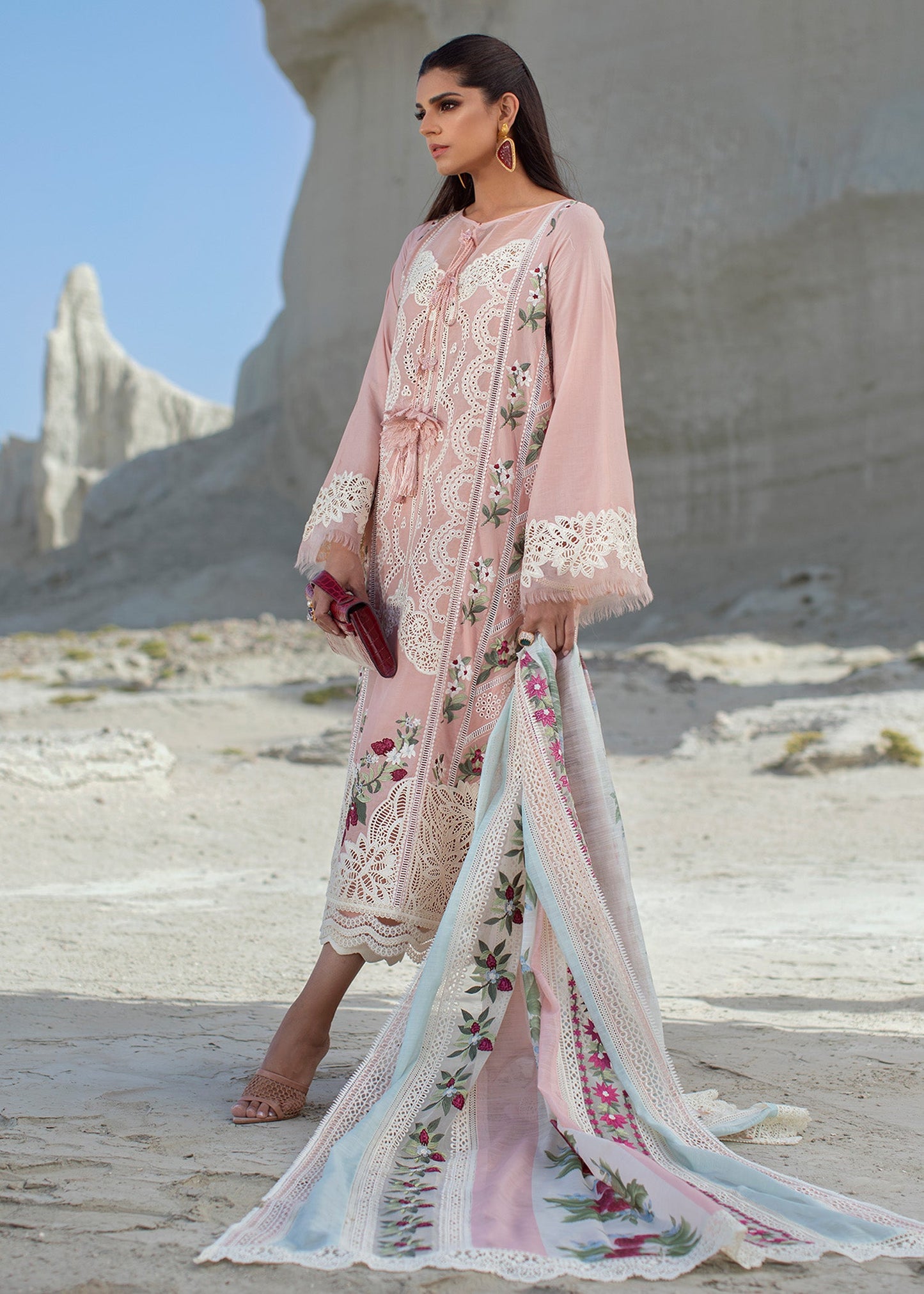 Sicilian Summer - 2B - Rose | Crimson Serendipity Luxury Lawn Collection 2022