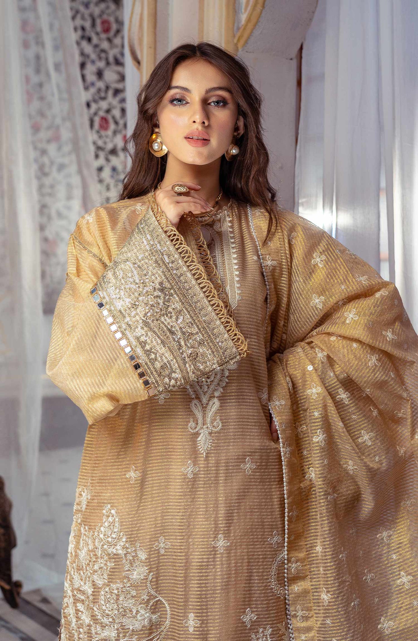 White Clay - (MLRD - 065) | Maryum N Maria Luxury Pret Eid Edit 2022 | Stitched Ready to Wear Suits
